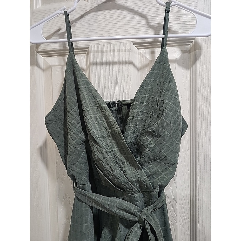 Ruffle Tiered Sage Green  mini dress size M flare cami Top Fairycore  Dainty - Picture 3 of 16